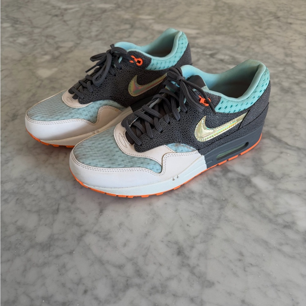 Nike Air Max Sneakers - Black, Mint, and Orange